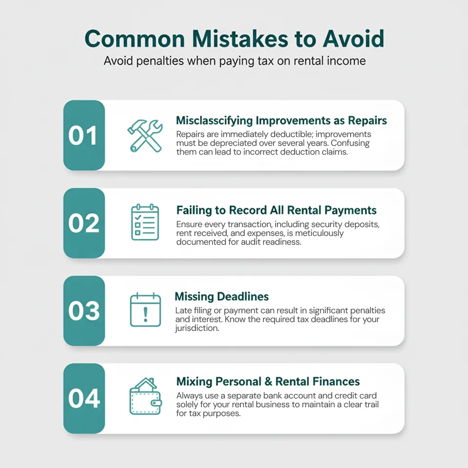Common Mistakes to Avoid penalties when paying tax on rental income