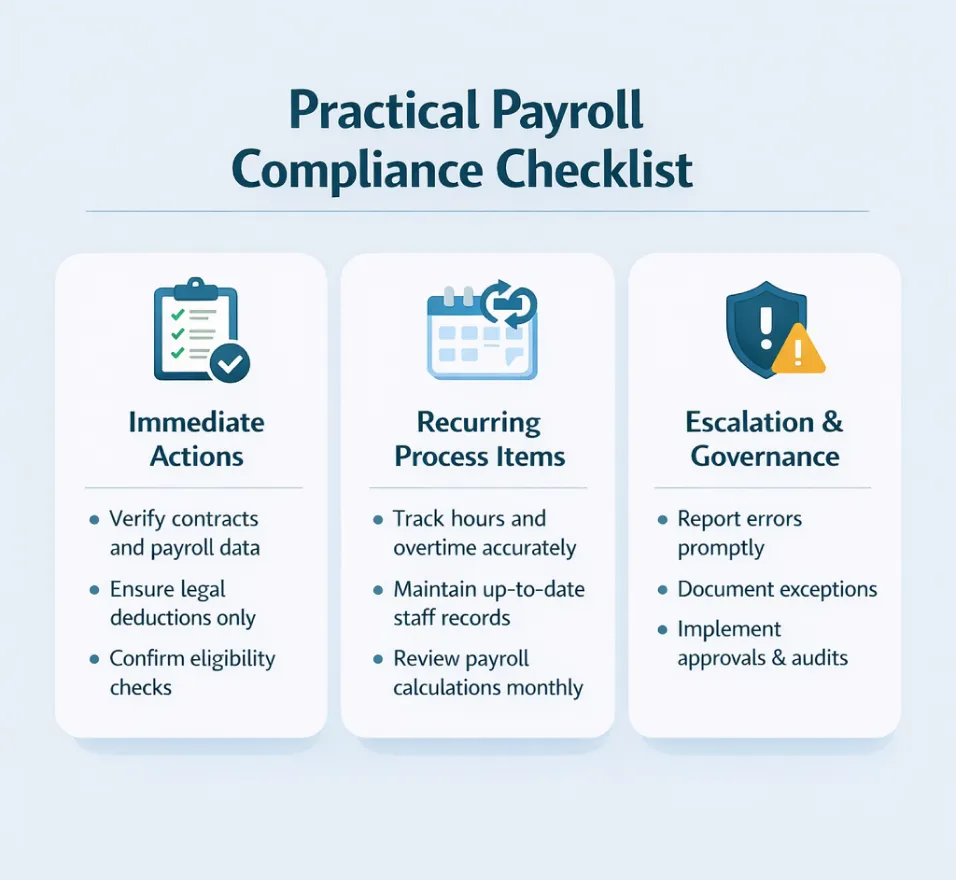 Practical pyroll compliance checklist