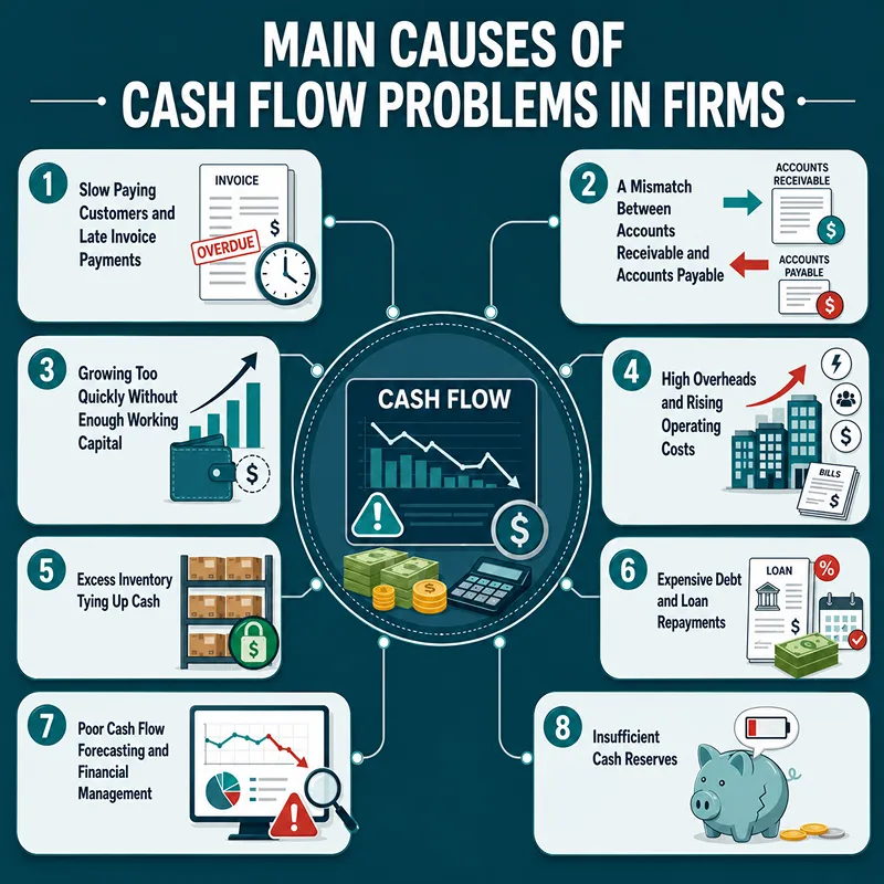 Main Causes of Cash Flow Problems in Firms
